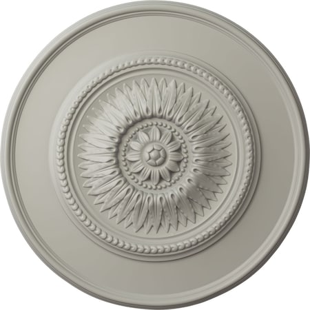 Ekena Millwork Floral Ceiling Medallion, Hand-Painted Pot of Cream, 23 1/2"OD x 2 3/4"P CM23FLPCF